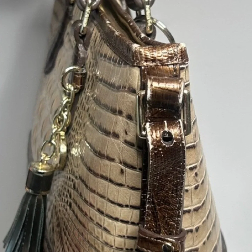 Brahmin Mini Asher Riesling Tri-Color Leather Tote - Picture 8 of 12